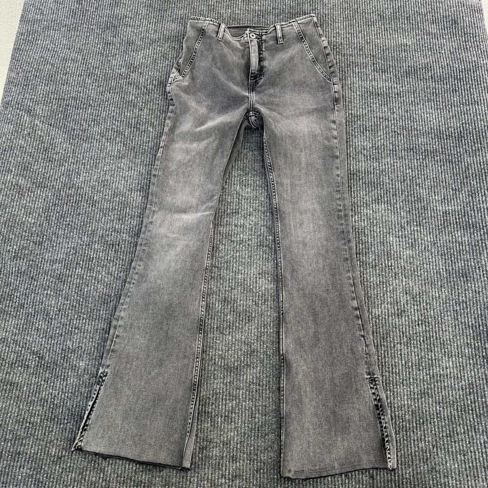 We The Free Women Level Up Slit Bootcut Jeans 28 Grey Denim NWT